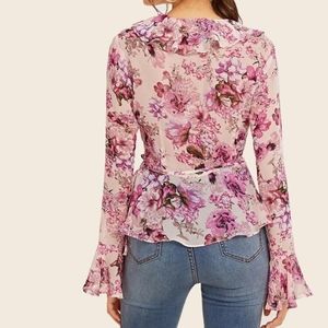 SHEIN Tops - Wrap around blouse - small SHEIN Tops - Wrap around blouse - small